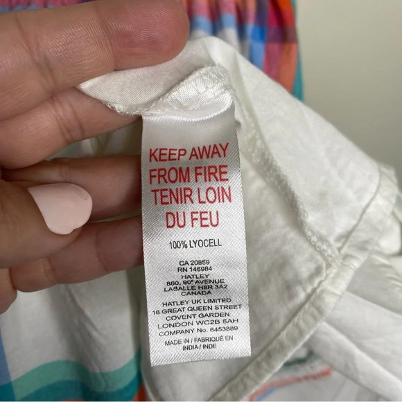 Hatley White Southern Plaid The Abbey Lyocell Mini Shirt Dress Size Small - Picture 10 of 11